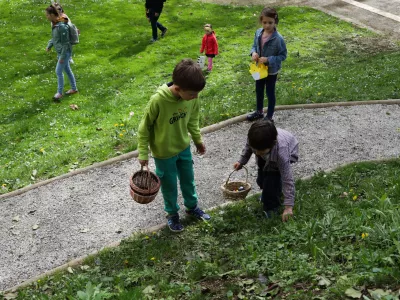 19.04.2025. Lov na pirhe na Ljubljanskem gradu, prireditev za otroke. Foto: Bojan Velikonja 