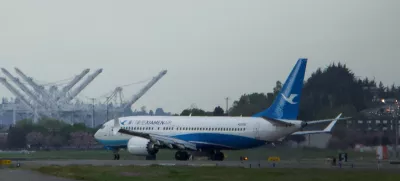 FILE PHOTO: A Boeing 737 MAX plane, intended for China's Xiamen Airlines, arrives at King County International Airport after returning from China due to ongoing tariff disputes, in Seattle, Washington, U.S. April 19, 2025. REUTERS/Dan Catchpole/File Photo