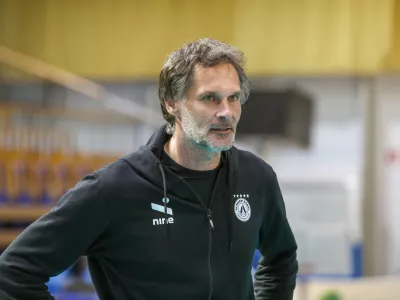 Gregor jeroncic, kanal, trener22.4.2025 - odbojka - ACH Volley - Alpacem Kanal v finalu državnega prvenstva za mo&scaron;keFoto: Luka Cjuha