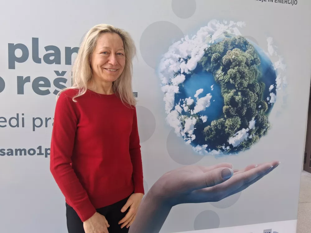 Anamarija Slabe, predsednica dru&scaron;tva &Scaron;olski ekovrtovi / Foto: Katja Petrovec