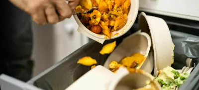 Throwing Away Leftover Food In Trash Or Garbage Dustbin / Foto: Andreypopov