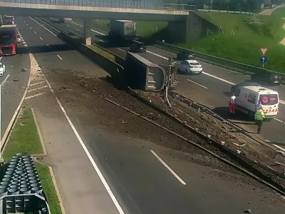 Avtocesta Maribor - Gru&scaron;kovje, nesreča pri Prepolju.29. 4. 2025Foto: DARS