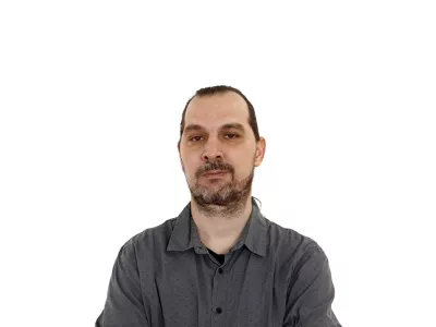 Gregor ButalaZA ONLINE - Redakcija Dnevnik 2024 - portreti za komentarje in kolumne - kolumnisti - komentatorji &ndash; novinarji - portret //FOTO: Luka Cjuha