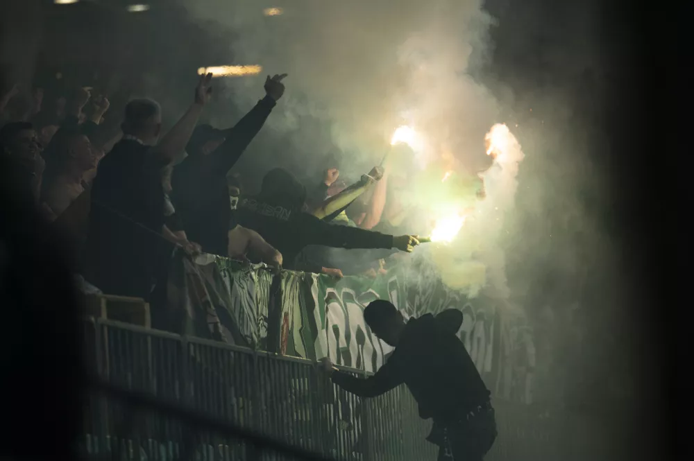 Green Dragons03.05.2025 NK Olimpija: NK Maribor, Prva liga, nogomet FOTO: Nik Erik Neubauer