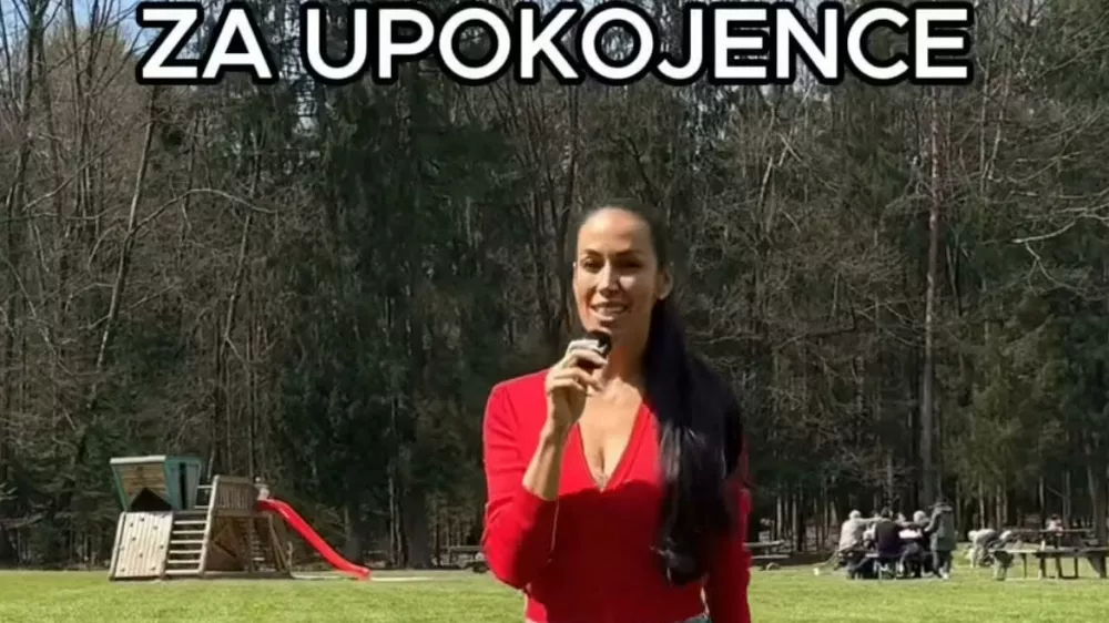 Tina Gaber v videoposnetku upokojencem deli &raquo;problematične&laquo; nasvete. Foto:&nbsp;zajem zaslona