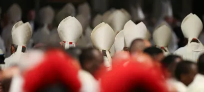 Cardinals attend a mourning Mass for Pope Francis on the eighth day of the Novendiali (nine days of mourning after the Pope's funeral) at St. Peter's Basilica at the Vatican, May 3, 2025. REUTERS/Claudia Greco