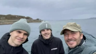 David Beckham v družbi sinov Romea in Cruza. F instagram