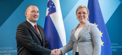 Jože Podgoršek, KGZS, Mateja Čalušić, ministrica za kmetijstvo, gozdarstvo in prehrano. Foto: MKGP