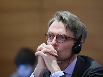 KYIV, UKRAINE - NOVEMBER 11, 2019 - Ambassador Extraordinary and Plenipotentiary of the Kingdom of Sweden to Ukraine Tobias Thyberg attends the presentation of the research, The European Map of Ukraine. The Rankings of European Integration by Regions, Kyiv, capital of Ukraine. Ukrinform. 