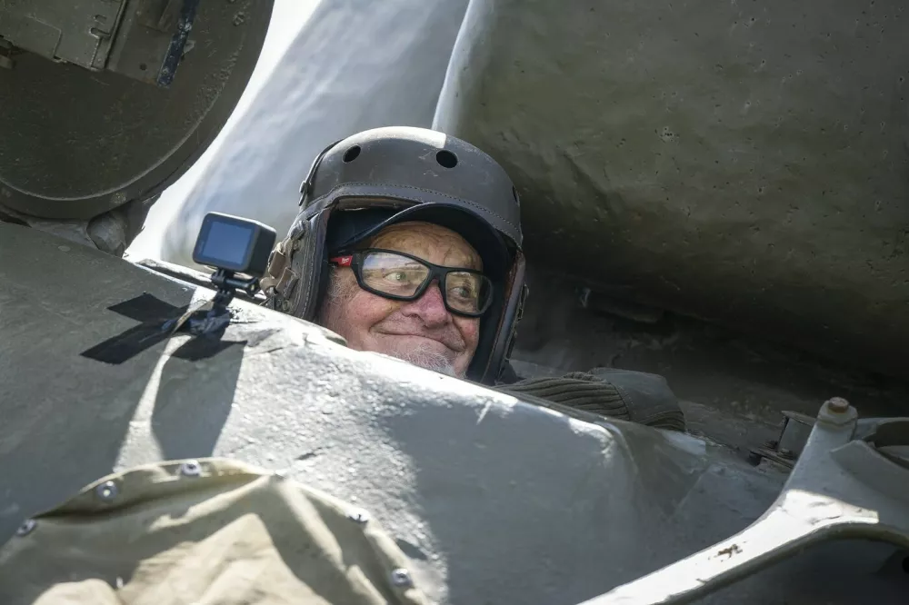 To mark VE Day a 98 year-old who served in the British army in World War Two has destroyed a Tesla with a Sherman tank. Photo released May 7 2025. Before obliterating the car, former Royal Engineer Ken Turner declared: "We crushed fascism before and we'll crush it again." The car was donated by a Tesla owner who is appalled by the support the company's owner Elon Musk has given to the far-right in Europe. Musk has backed the AfD in Germany and gave a Nazi salute at a Trump rally. Speaking from inside the Sherman - which also served in the war, fighting Nazis in Normandy - Ken said: "I'm old enough to have seen fascism the first time around, now it's coming back. Elon Musk, the richest man in the world, is using his immense power to support the far-right in Europe and his money comes from Tesla cars. Well I've got this message for Mr Musk. We've crushed fascism before and we'll crush it again. Let's go!",Image: 996343720, License: Rights-managed, Restrictions: Editorial use, commercial use may require additional licenses. We don't use AI to make images which could be mistaken for news photos. AI use will be clearly indicated. Supplied on condition you ensure personal data is processed in compliance with UK GDPR, Model Release: noFptp: Profimedia