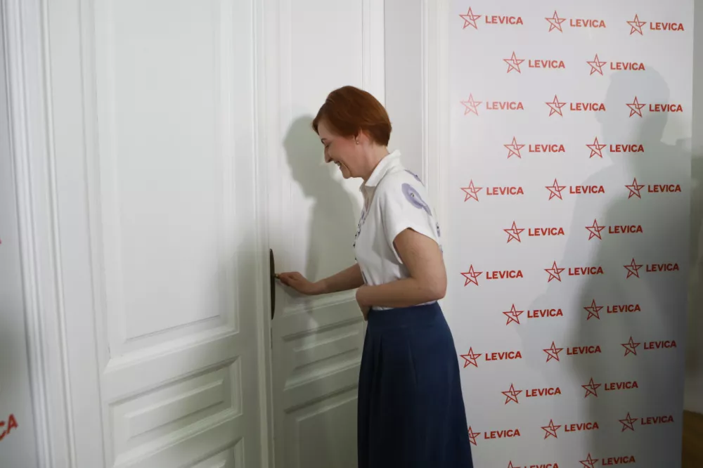 Asta Vrečko 11.05.2025 -&nbsp;Referendum o pokojninah kulturnikov - LevicaFoto: Luka Cjuha