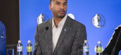 Nico Harrison- 10.08.2021 - novinarska konferenca Luke Dončića in vodstva ameriške ekipe Dallas Mavericks ob podpisu nove petletne pogodbe v vrednosti 207 milijonov dolarjev za sezono 2022/23, //FOTO: Matjaž Rušt
