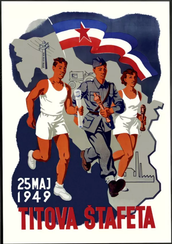 plakat za &scaron;tafeto mladosti leta 1949 / Foto: Wikimedia