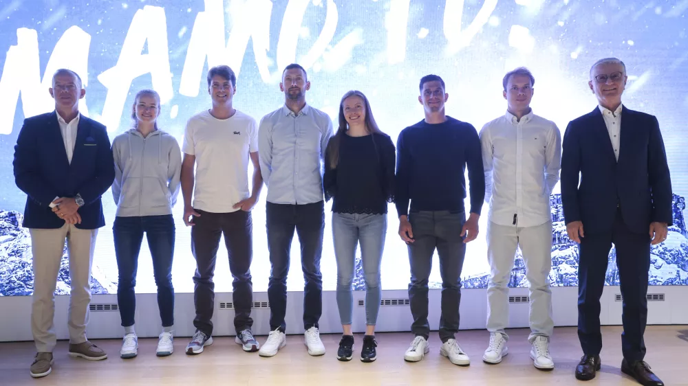 Enzo Smrekar, Franjo Bobinac- 14.05. 2025 - predstavitev &scaron;portnega in vsebinskega dela aktivnosti, ki potekajo ob pripravah na zimske olimpijske igre Milano Cortina 2026, OKS//FOTO: Jaka Gasar