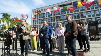 15.05.2025 - novinarska konferenca sindikatov in delavskih organizacij, ki nasprotujejo pokojninski reformiFoto: Tomaž Skale