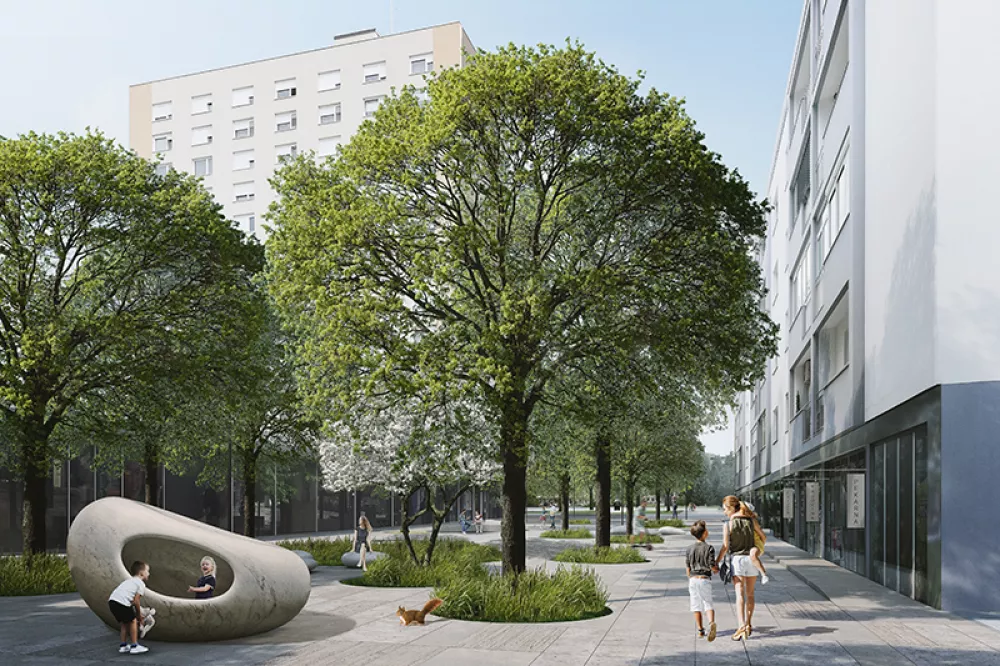 Prenova Cankarjeve ceste v Velenju W Matic La&scaron;ič, Tina Mikulič (EFEKT arhitektura) and Damjan Černe, Andreja Zapu&scaron;ek Černe (adkrajine)