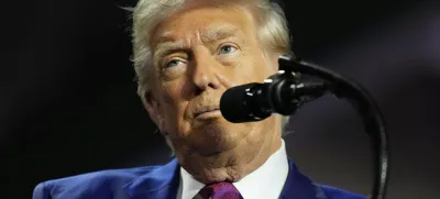 President Donald Trump speaks at the Al Udeid Air Base, Thursday, May 15, 2025, in Doha, Qatar. (AP Photo/Alex Brandon)