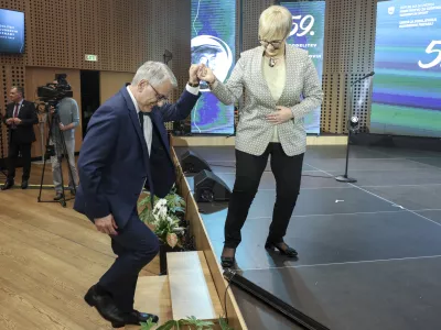 Matjaž Han, Nata&scaron;a Pirc Musar- 11.02. 2024 &ndash; podelitev Bloudkovih nagrad //FOTO: Jaka Gasar