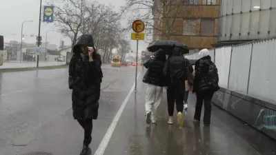 28.01.2025 - Nevihta v Ljubljani - dež - Foto: Luka Cjuha