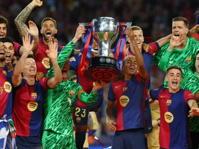 Nogometa&scaron;i Barcelone so osvojili že
28. naslov &scaron;panskega prvaka. Foto: Reuters