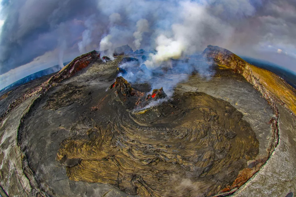 Aerial vulkan Kilaeua