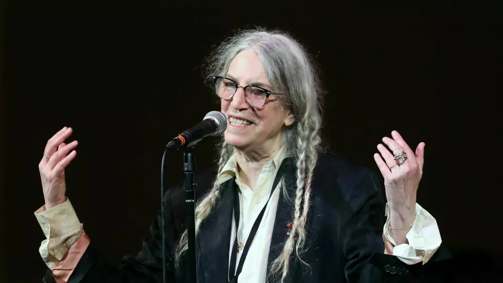 Patti Smith performs when Michael Dorf presents the 20th Annual Charity Concert, "People Have The Power - A Celebration Of Patti Smith" show at Carnegie Hall on March 26, 2025 in New York City. (Photo by Al Pereira/WireImage)