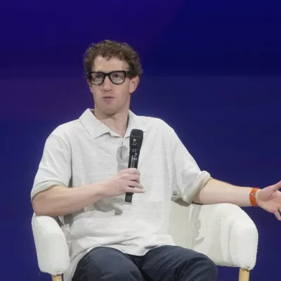Meta Founder and CEO Mark Zuckerberg speaks at LlamaCon 2025, an AI developer conference, in Menlo Park, Calif., Tuesday, April 29, 2025. (AP Photo/Jeff Chiu)