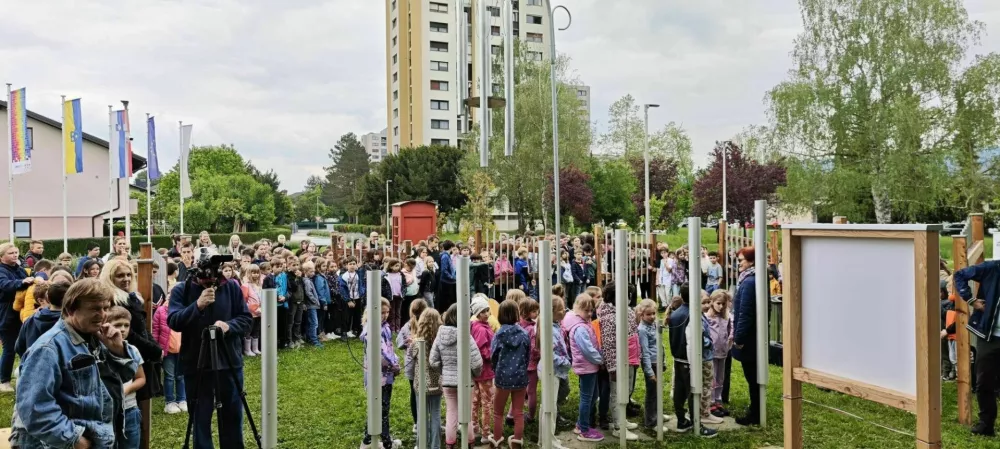Zvočna zelenica v Celju: vetrne pi&scaron;čali pomirjajo in ustvarjajo posebne vibracije