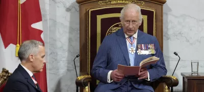King Charles delivers the speech from the throne in the Senate in Ottawa on Tuesday, May 27, 2025. THE CANADIAN PRESS/Adrian Wyld/The Canadian Press via AP)
