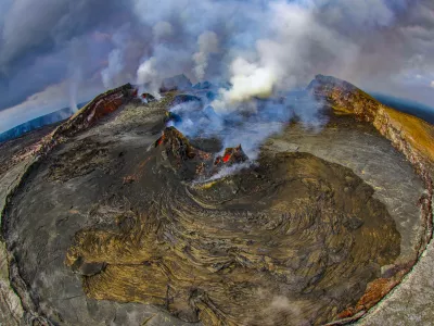 Aerial vulkan Kilaeua