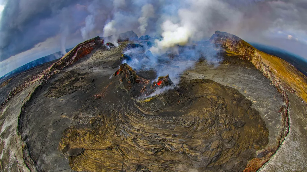 Aerial vulkan Kilaeua