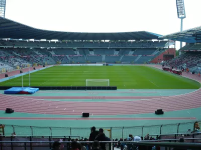 Stadion Kralja Baudouina, kot se po prenovi danes imenuje nekdanji nogometni stadion Heysel v Bruslju. F Wikipedija 