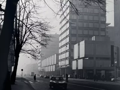 Stolpnici Astra in Commerce, pogled z Dunajske ceste. Foto:&nbsp;Janez Kali&scaron;nik