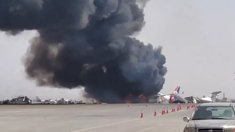 Jemen letali&scaron;če Sana Foto: Zajem zaslona/X