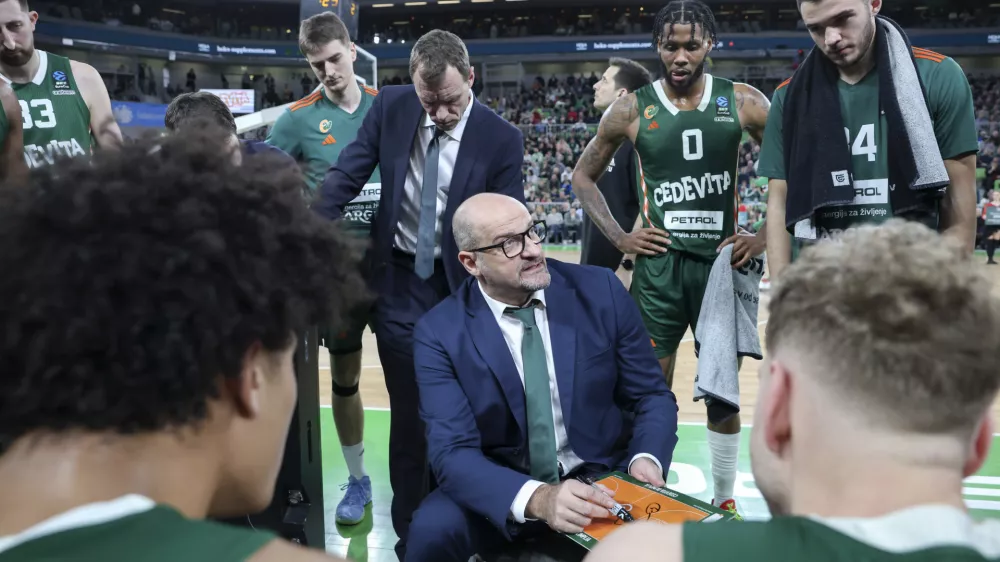 trener Zvezdan Mitrovič- 28.01.2025 - ko&scaron;arka - Eurocup - Cedevita Olimpija: Valencia//FOTO: Jaka Gasar