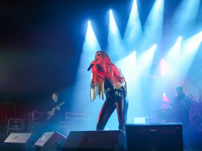 - Nika Zorjan.31.12.2023. -Silvestrovanje v Ljubljani na Kongresnem trgu.//FOTO: Bojan Velikonja