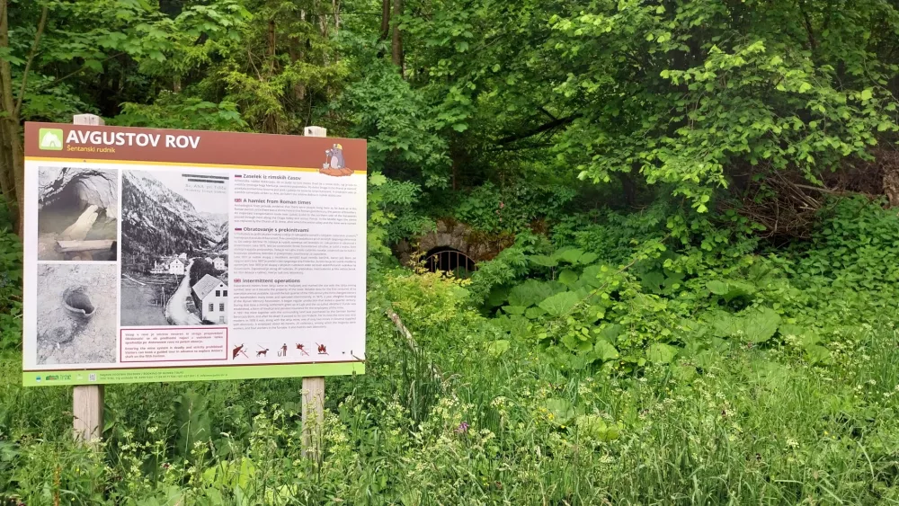 &Scaron;entanski rudnik, kjer so nekoč pridobivali živo srebro, se nahaja 9 kilometrov severno od Tržiča, pri zaselku Lajb.