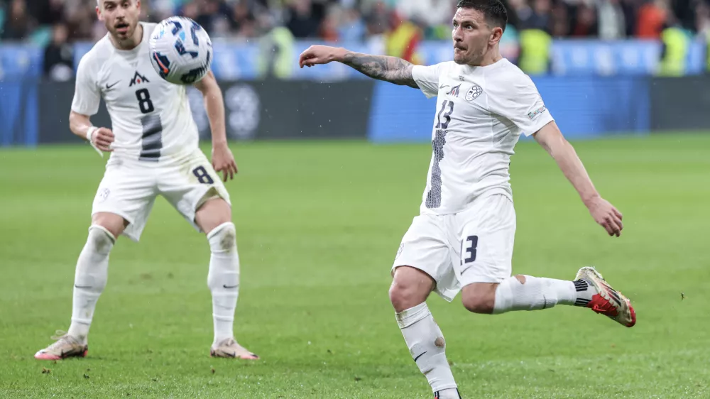 Erik Janža- 23.03.2025 - nogomet - UEFA - Slovenija: Slova&scaron;ka //FOTO: Jaka Gasar