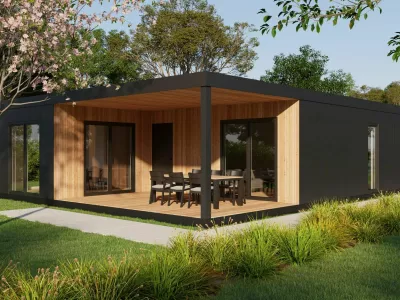 . Ideja, ki jo v podjetju zasledujejo, je, da hi&scaron;ke Cubie kupce povežejo z naravo. Foto; Mizarstvo Hrovat