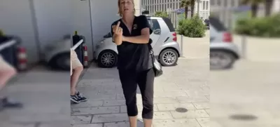 Zrinka iz Splita se je spravila na turista iz Norveške. Vir: TikTok, zajem zaslona