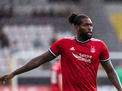 210729 Jay Emmanuel-Thomas of Aberdeen during the UEFA Conference League qualifying match between H&auml;cken and Aberdeen on July 29, 2021 in G&ouml;teborg. Photo: Mathias Bergeld / BILDBYR&Aring;N / COP 200 / MI0161 fotboll football soccer fotball uefa conference league h&auml;cken aberdeen bbeng kval qualifier No Use Sweden. No Use Norway. No Use Austria.