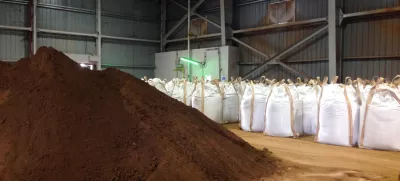 FILE PHOTO: Rare earths dug up and processed into concentrate at Mount Weld in Western Australia, are pictured after being shipped to the Lynas plant in Gebeng, Malaysia, July 3, 2014. REUTERS/Sonali Paul/File Photo