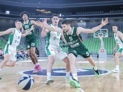 Aleksej Nikolić- 05.06.2025 - ko&scaron;arka - 1. Tekma finala državnega prvenstva med Olimpija: Krka//FOTO: Jaka Gasar