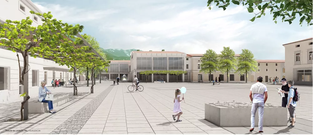 Ajdov&scaron;čina, Lavričev trg, idejna ureditev trga, arhitekturni biro Ravnikar Potokar / Foto: Ravnikar Potokar Arhitekturni Bi