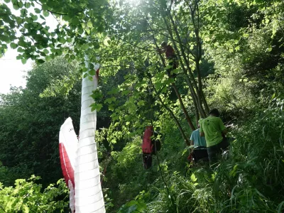 Nem&scaron;ki jadralni padalec se je ponesrečil na pobočju Kobilje glave.Foto: GRZ Slovenije