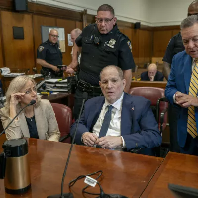Harvey Weinstein appears in state court in Manhattan for his retrial, Wednesday, June 11, 2025, in New York. (Steven Hirsch /New York Post via AP, Pool)