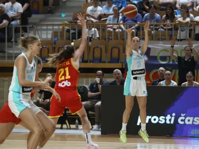 Teja Oblak11.06.2025 - Ko&scaron;arka - Ženska ko&scaron;arkarska reprezentanca - pripravljalna tekma - slovenija črna goraFoto: Luka Cjuha