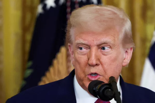 FILE PHOTO: U.S. President Donald Trump speaks before signing a resolution approved by Congress to rescind the EPA's 2023 approval of California's plans to require a rising number of zero-emission heavy-duty trucks, and another resolution on California's low-NOx, or low-nitrogen oxide, regulation for heavy-duty highway and off-road vehicles and engines, at the White House in Washington, D.C., U.S., June 12, 2025. REUTERS/Evelyn Hockstein/File Photo