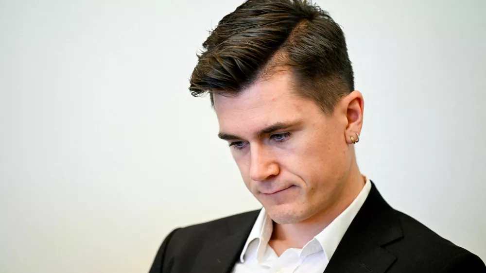 FILE PHOTO: Jakob Asserson Ingebrigtsen appears in Soer-Rogaland District Court during the criminal case against his father and former coach Gjert Arne Ingebrigtsen, in Sandnes, Norway, March 31, 2025. NTB/Carina Johansen via REUTERS  ATTENTION EDITORS - THIS IMAGE WAS PROVIDED BY A THIRD PARTY. NORWAY OUT. NO COMMERCIAL OR EDITORIAL SALES IN NORWAY./File Photo