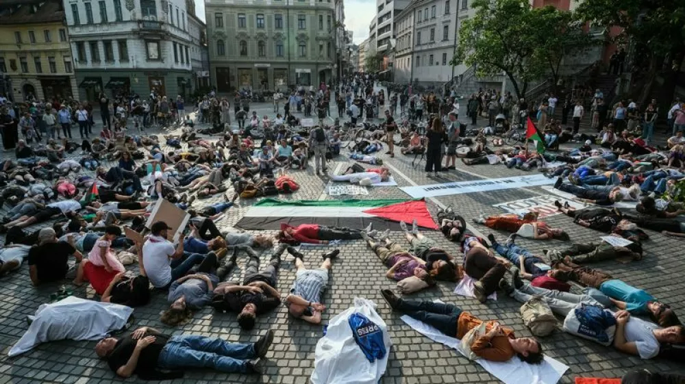 Protest za pomoč Gazi